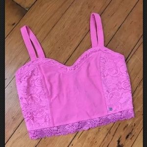 Abercrombie & Fitch Tops - A&F Pink Lace Crop Top Bralette Abercrombie & Fitch Tops - A&F Pink Lace Crop Top Bralette